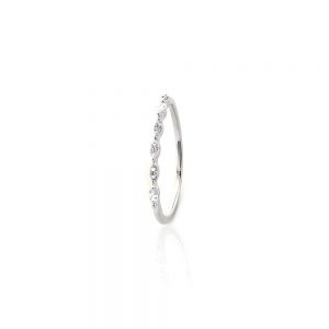 Anel prateado com zirconia - TI0249BA - Tiamo semijoias