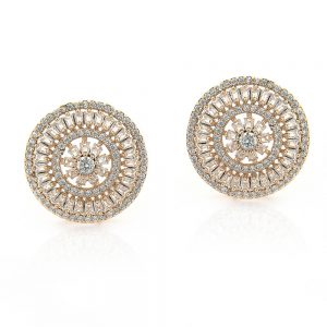 BRINCO PIZZA DOURADO COM ZIRCONIA CRISTAL TI0176BA - TIAMO SEMIJOIAS