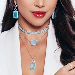 Chocker ajustavel azul