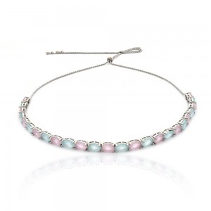 Choker regulavel prateado mix - TI0165BA - Tiamo semijoias