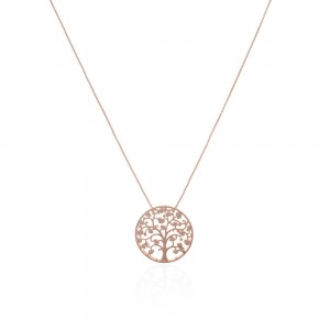 Colar dourado arvore da vida em zirconias - TI0695MSX - Tiamo Semijoias
