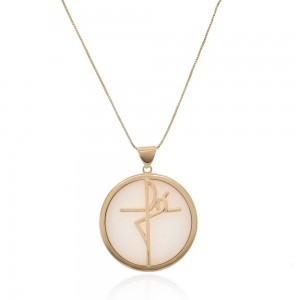 Colar redondo fe dourado - TI0040BA - Tiamo semijoias