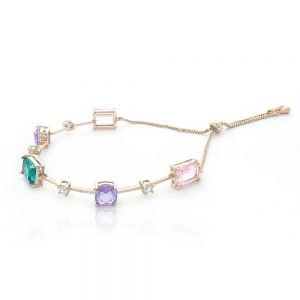 PULSEIRA SHAMBALA DOURADA COM ZIRCONIA COLORIDA - TI0157BA - TIAMO SEMIJOIAS