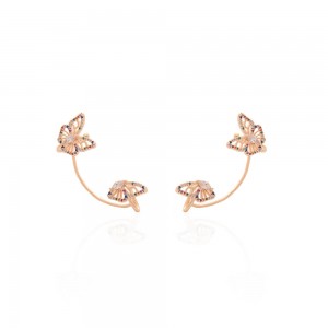 Piercing fake borboleta em zirconia coloridas - TI0436MSX - Tiamo Semijoias