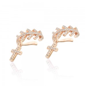 Piercing fake dourado com zirconia - TI0020BA - Tiamo semijoias