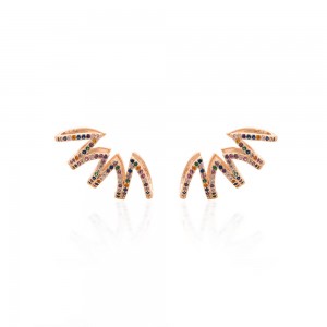 Piercing fake em zirconias coloridas - TI0460MSX - Tiamo Semijoias