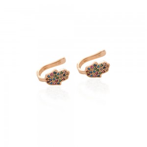 Piercing fake mao de fatima em zirconias - TI0593MSX - Tiamo Semijoias