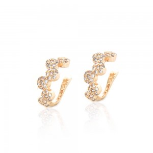 Pierncing fake dourado com zirconia - TI0010BA - Tiamo semijoias
